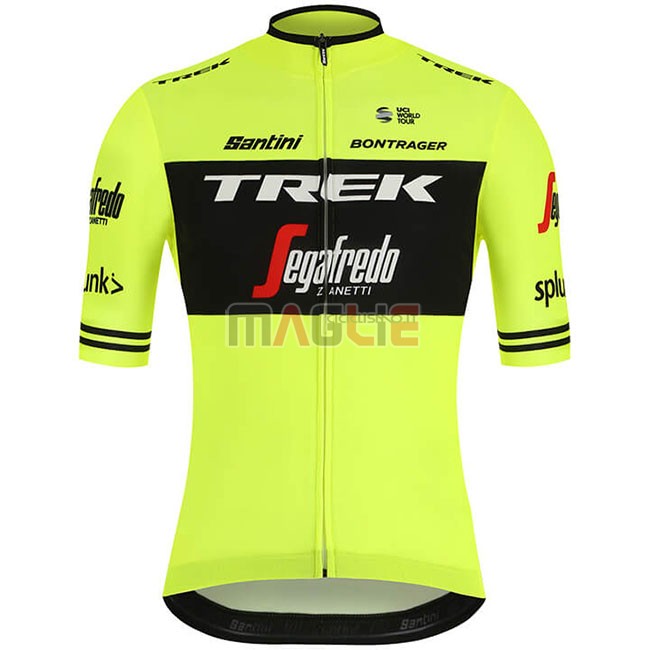 Maglia Trek Segafredo Manica Corta 2019 Verde Nero